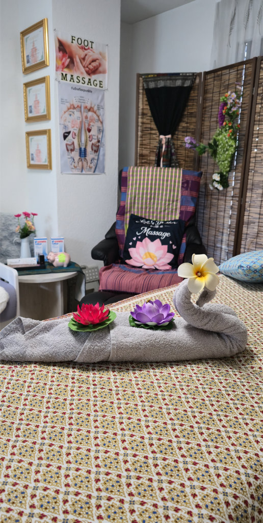 Massageliege im Studio